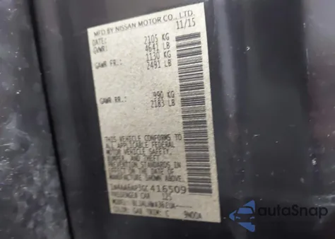 2016 Nissan Maxima 3.5 Platinum from USA, damaged, VIN 1N4AA6AP3GC416509